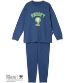 【ワコール/WACOAL】のワコール_リラックス&スリープ パジャマ 綿100%(本体) ガーゼ裏毛素材 長袖 長ズボン PEANUTS スヌーピー レディース FDX559 /ワコール コン|ID: prp329100004841759 ipo3291000000035769955