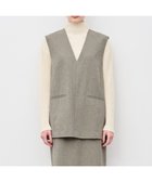 【アンクレイヴ/uncrave】のウォッシャブルウールライクツイル ジレ シャンブレーチャコール|ID: prp329100004841778 ipo3291000000035664857