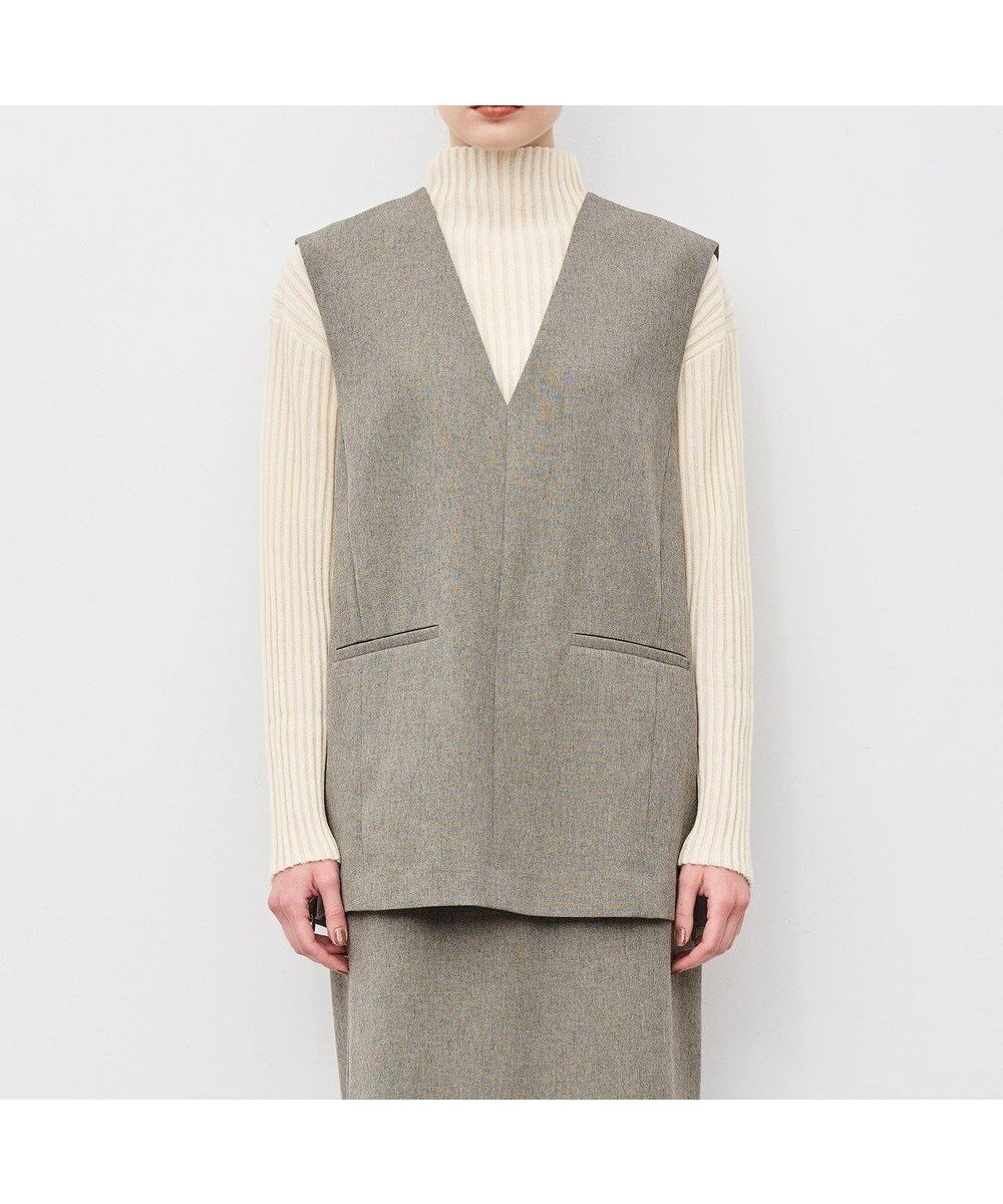 【アンクレイヴ/uncrave】のウォッシャブルウールライクツイル ジレ インテリア・キッズ・メンズ・レディースファッション・服の通販 founy(ファニー) 　ファッション　Fashion　レディースファッション　Fashion for Women　アウター　Coat / Outerwear Collection　トップス・カットソー　Cut & Sew Tops　ベスト&ジレ / 重ね着スタイル　Vests & Gilets　シェイプ　Shape, Slim Fit　シャンブレー　Chambray, Denim-Like Fabric　ジャケット　Jacket, Outerwear　スリット　Slit, Slit Detail　ツイル　Twist, Twisted Detail　定番　Standard, Basic Item　ベスト　Vest, Waistcoat　レギュラー　Regular, Standard Fit　ワイド　Wide, Wide Fit　A/W・秋冬　Autumn/Winter　シャンブレーチャコール|ID: prp329100004841778 ipo3291000000035664857