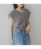 【アメリカンホリック/AMERICAN HOLIC】の【選べる丈】シャギーニットベスト Gray Beige|ID: prp329100004841818 ipo3291000000035854796