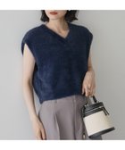 【アメリカンホリック/AMERICAN HOLIC】の【選べる丈】シャギーニットベスト Navy|ID: prp329100004841818 ipo3291000000035854800