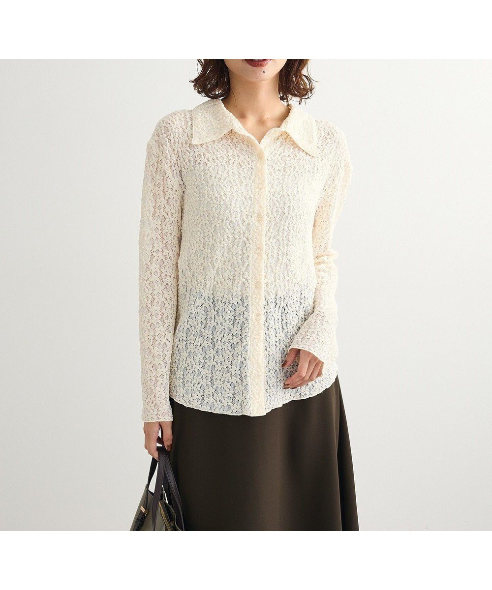 【グリーンパークス/Green Parks】のカットレースシャツプルオーバー インテリア・キッズ・メンズ・レディースファッション・服の通販 founy(ファニー) ファッション Fashion レディースファッション Fashion for Women トップス・カットソー Cut & Sew Tops シャツ・ブラウス・オフィスカジュアル Elegant Blouses & Button-Ups ロングTシャツ・Tシャツ Longline T-Shirts & Tees カジュアルプルオーバー・ニットトップス Pullovers & Knit Tops / Casual Pullovers カットソー・ベーシックTシャツ Cut-and-Sewn Tops / Stretch Tees & Basics インナー Innerwear エレガント 上品 Elegant カットソー Cut and Sewn Top フィット Fit, Slim Fit ポケット Pocket, Pocket Detail レース Lace, Lace Fabric ロング Long, Long-Length A/W・秋冬 Autumn/Winter Ivory|ID: prp329100004841834 ipo3291000000035992249