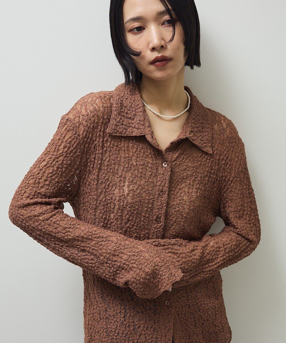 【グリーンパークス/Green Parks】のカットレースシャツプルオーバー インテリア・キッズ・メンズ・レディースファッション・服の通販 founy(ファニー) ファッション Fashion レディースファッション Fashion for Women トップス・カットソー Cut & Sew Tops シャツ・ブラウス・オフィスカジュアル Elegant Blouses & Button-Ups ロングTシャツ・Tシャツ Longline T-Shirts & Tees カジュアルプルオーバー・ニットトップス Pullovers & Knit Tops / Casual Pullovers カットソー・ベーシックTシャツ Cut-and-Sewn Tops / Stretch Tees & Basics インナー Innerwear エレガント 上品 Elegant カットソー Cut and Sewn Top フィット Fit, Slim Fit ポケット Pocket, Pocket Detail レース Lace, Lace Fabric ロング Long, Long-Length A/W・秋冬 Autumn/Winter Brown|ID: prp329100004841834 ipo3291000000035992255