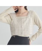 【アースミュージックアンドエコロジー/earth music&ecology】の【セットアップ可】フリンジツイードビスチェ Ivory|ID: prp329100004841839 ipo3291000000035285591