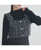 【アースミュージックアンドエコロジー/earth music&ecology】の【セットアップ可】フリンジツイードビスチェ Black|ID: prp329100004841839 ipo3291000000035285592