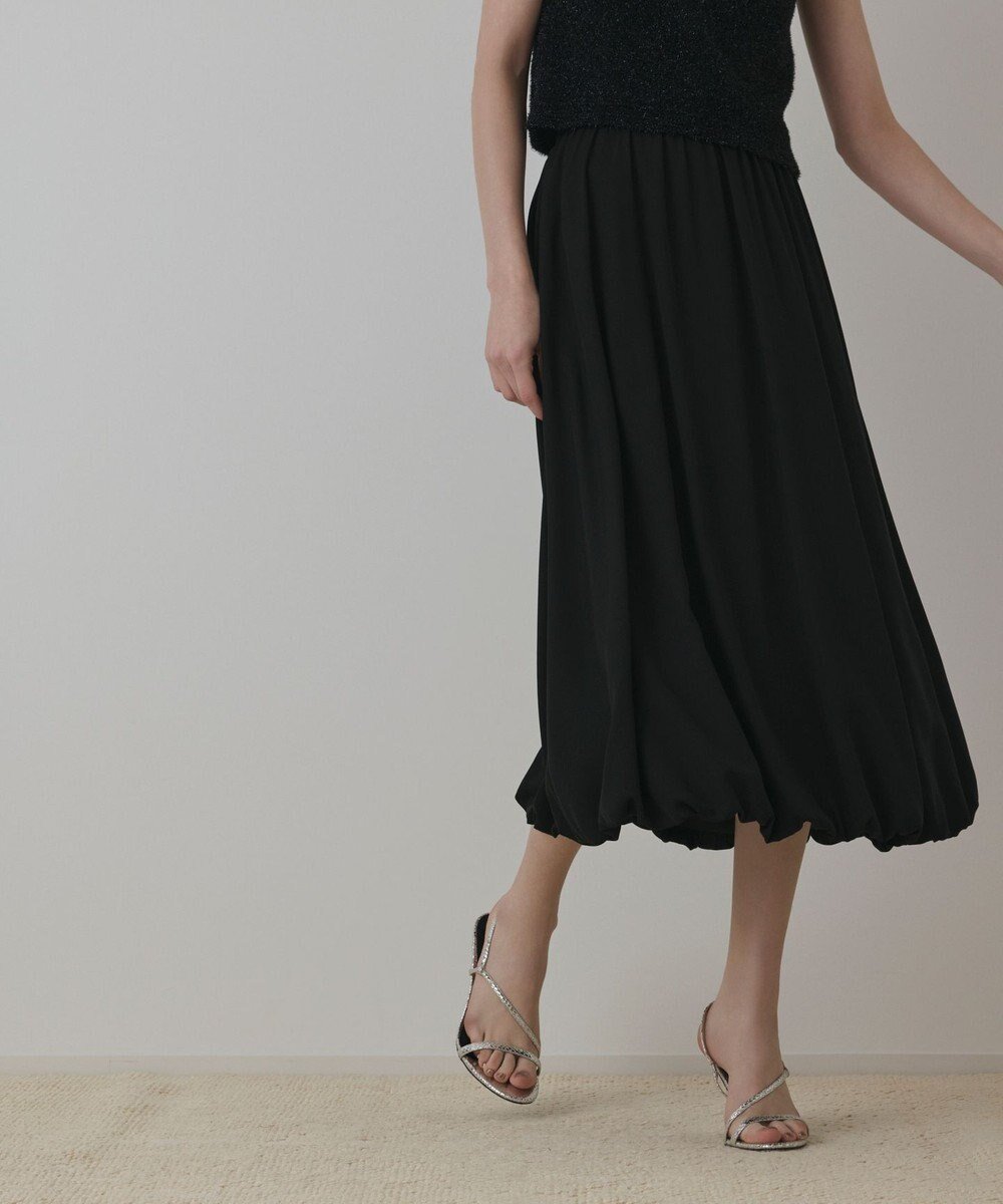 【グレース コンチネンタル/GRACE CONTINENTAL】のトリアセバル-ンスカート インテリア・キッズ・メンズ・レディースファッション・服の通販 founy(ファニー) 　ファッション　Fashion　レディースファッション　Fashion for Women　スカート　Skirts　おすすめ　Recommended / Our Picks　サテン　Satin, Glossy Fabric　シルク　Silk, 100% Silk　セットアップ　Set-Up, Coordinated Outfit　トレンド　Trend, Trending Now　ドレープ　Drape, Draping Fabric　バルーン　Balloon, Balloon Silhouette　エレガント 上品　Elegant　ブラック|ID: prp329100004841863 ipo3291000000035809048