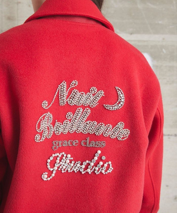 【グレース コンチネンタル/GRACE CONTINENTAL】のバーシティembジャケット インテリア・キッズ・メンズ・レディースファッション・服の通販 founy(ファニー) https://founy.com/ ファッション Fashion レディースファッション Fashion for Women アウター Coat / Outerwear Collection レディースジャケット・軽アウター Jackets ジャケット Jacket, Outerwear パッチ Patch, Appliqué ビジュー Bijou, Jewel-like Accent ラグジュアリー Luxury, Elegant リュクス Luxury, Elegant, High-End, Chic 今季 This Season, Current Season A/W・秋冬 Autumn/Winter |ID: prp329100004841864 ipo3291000000035832612