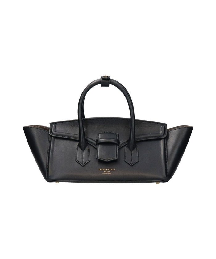 【インター ショシュール/INTER-CHAUSSURES】の【CHRISTIAN VILLA】レザーワイドハンドバッグ インテリア・キッズ・メンズ・レディースファッション・服の通販 founy(ファニー) https://founy.com/ ファッション Fashion レディースファッション Fashion for Women バッグ Bags イタリア Italy ベーシック Basic, Essential |ID: prp329100004841870 ipo3291000000035832747