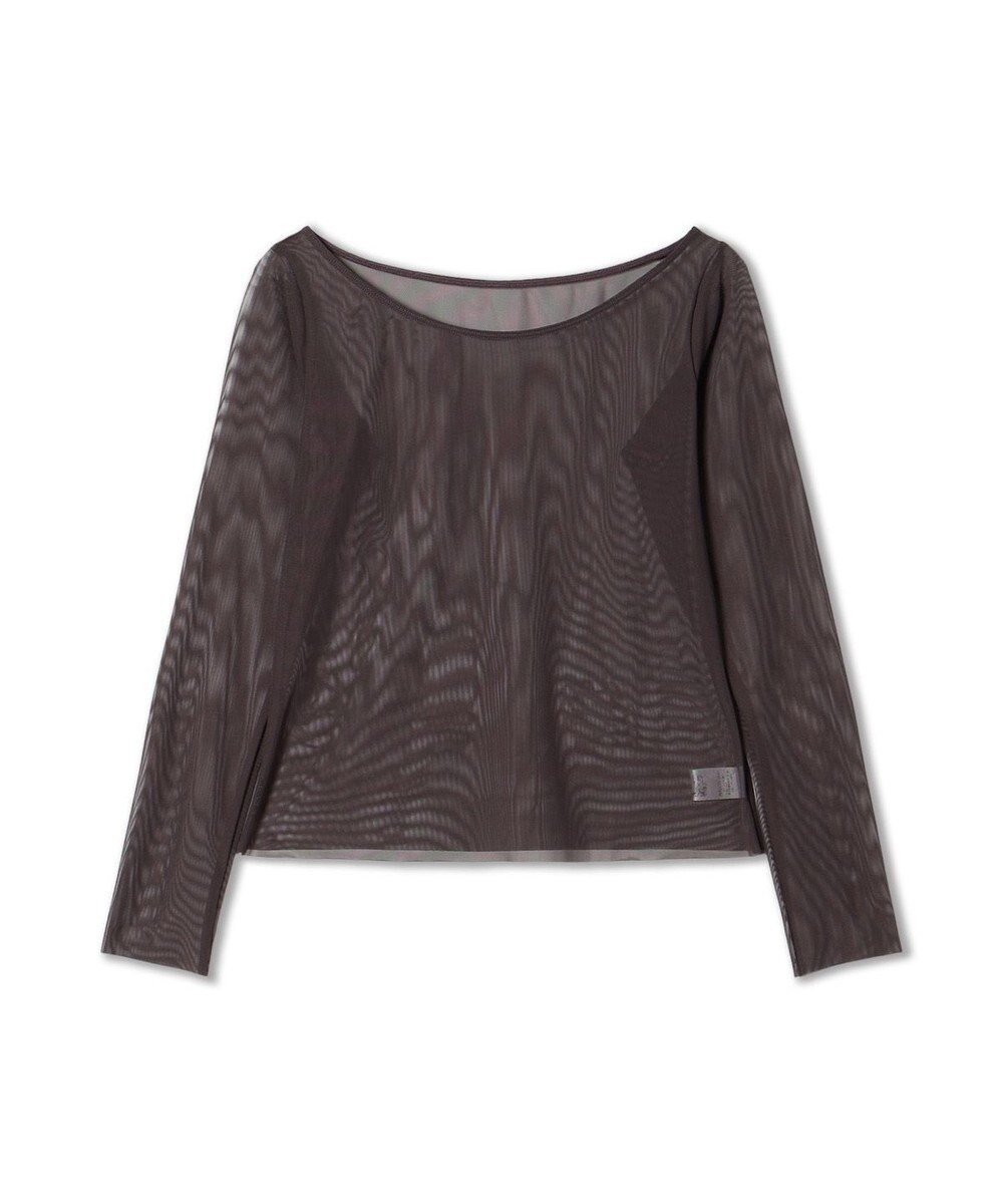 【チャコット/Chacott】のチュールトップ インテリア・キッズ・メンズ・レディースファッション・服の通販 founy(ファニー) 　ファッション　Fashion　レディースファッション　Fashion for Women　トップス・カットソー　Cut & Sew Tops　チュール　Tulip, Tulip Motif　ダークブラウン|ID: prp329100004841871 ipo3291000000035832783