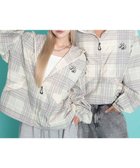【ウィゴー/WEGO】の【ユニセックス着用ITEM/MLサイズ展開】チェックロゴフードブルゾン ピンクソノタ|ID: prp329100004841876 ipo3291000000035832921