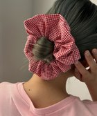 【ウィゴー/WEGO】のLギンガムチェックシュシュ レッド|ID: prp329100004841892 ipo3291000000035649317