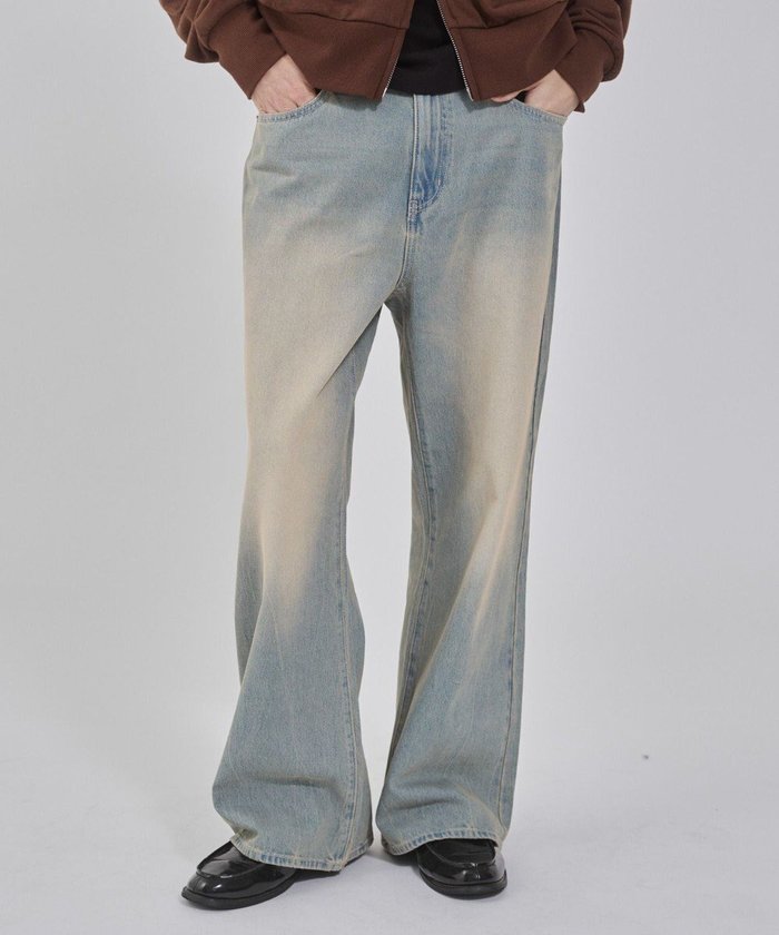 【ウィゴー/WEGO】の【ユニセックス着用ITEM/ウエスト調整可】フレアデニムパンツ インテリア・キッズ・メンズ・レディースファッション・服の通販 founy(ファニー) https://founy.com/ ファッション Fashion レディースファッション Fashion for Women パンツ Pants & Trousers デニムパンツ・ジーンズ・美脚デニム Denim Jeans & Pants 春 Spring コンパクト Compact, Small Size シンプル Simple, Minimal スマホ Smartphone, Mobile Device デニム Denim, Jeans Material フレア Flare, Flared ワイド Wide, Wide Fit A/W・秋冬 Autumn/Winter 夏 Summer |ID: prp329100004841905 ipo3291000000035644714