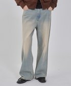 【ウィゴー/WEGO】の【ユニセックス着用ITEM/ウエスト調整可】フレアデニムパンツ デニム淡加工色|ID: prp329100004841905 ipo3291000000035644716