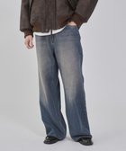 【ウィゴー/WEGO】の【ユニセックス着用ITEM/ウエスト調整可】フレアデニムパンツ デニム中濃加工色|ID: prp329100004841905 ipo3291000000035644718