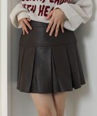 【ウィゴー/WEGO】のPUプリーツスカパン ブラウン|ID: prp329100004841906 ipo3291000000035847514