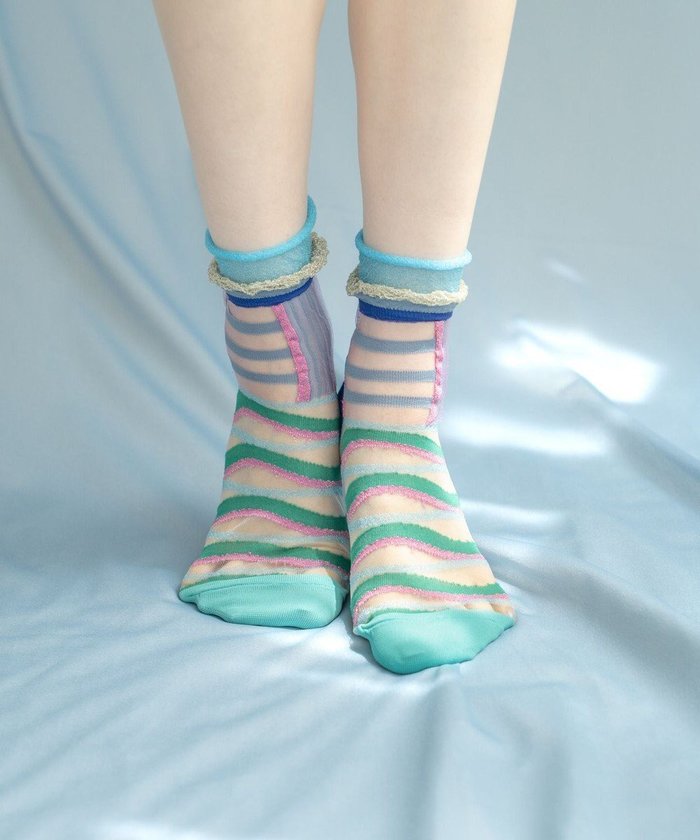 【コキュウ/COQ】のWAVE ECHO シアーボーダーソックス インテリア・キッズ・メンズ・レディースファッション・服の通販 founy(ファニー) https://founy.com/ ファッション Fashion レディースファッション Fashion for Women ソックス&靴下 Socks & Hosiery レッグウェア・ストッキング Legwear & Hosiery コレクション Collection, Seasonal Line サンダル Sandals, Summer Shoes シアー Sheer, See-Through ソックス Socks, Hosiery タンブラー Tumbler, Travel Mug バランス Balance, Style Balance おすすめ Recommended / Our Picks 犬 Dog |ID: prp329100004841921 ipo3291000000035808213