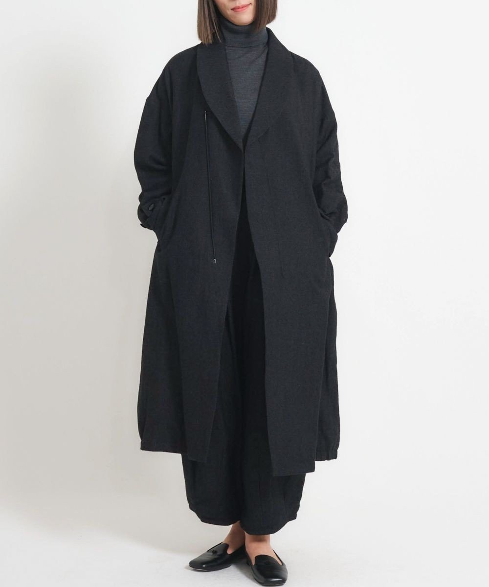 【ムーク/muuc】の〈軽やかな尾州産リネンウール〉ショールカラーコート ロングシーズン 秋冬春 ゆったりシルエット セットアップ可能 人気、トレンドファッション・服の通販 founy(ファニー) 　ファッション　Fashion　レディースファッション　Fashion for Women　アウター　Coat / Outerwear Collection　コート・ロングコート・ピーコート　Long Coats, Peacoats & More　レディースジャケット・軽アウター　Jackets　春　Spring　ショール　Shawl, Wrap　シンプル　Simple, Minimal　ジャケット　Jacket, Outerwear　ストレート　Straight, Straight Cut　セットアップ　Set-Up, Coordinated Outfit　フィット　Fit, Slim Fit　フレア　Flare, Flared　リネン　Linen, Linen Fabric　リラックス　Relax, Relaxed Fit　ロング　Long, Long-Length　A/W・秋冬　Autumn/Winter　おすすめ　Recommended / Our Picks　日本製　Made In Japan　エレガント 上品　Elegant　 other-1|ID: prp329100004841928 ipo3291000000035808328
