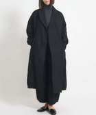 【ムーク/muuc】の〈軽やかな尾州産リネンウール〉ショールカラーコート ロングシーズン 秋冬春 ゆったりシルエット セットアップ可能 ブラック|ID: prp329100004841928 ipo3291000000035808331