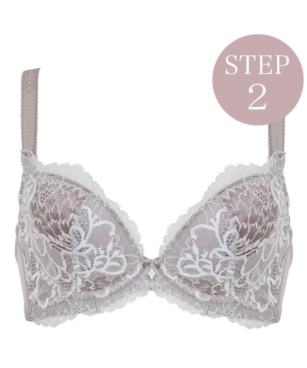 【ブラデリス ニューヨーク/BRADELIS New York】の【BRADELIS New York/ 育乳補整ブラ・STEP2 寄せる】ナオミステップ2ブラ25A1 補正下着 ブラジャー 谷間メイク インテリア・キッズ・メンズ・レディースファッション・服の通販 founy(ファニー) 　ファッション　Fashion　レディースファッション　Fashion for Women　下着・ランジェリー　Lingerie & Intimates　アンダーウェア・ベースインナー・肌着　Underwear / Base Layer / Undergarments　アンダー　Underwear Essentials　コンパクト　Compact, Small Size　切替　Switching, Contrast Panel　ブラジャー　Bra, Lingerie　ポケット　Pocket, Pocket Detail　モチーフ　Motif, Design Theme　ラップ　Wrap, Wrap Design　レース　Lace, Lace Fabric　ワイヤー　Wire, Wired Bra　おすすめ　Recommended / Our Picks　モーヴグレー|ID: prp329100004841943 ipo3291000000035286040