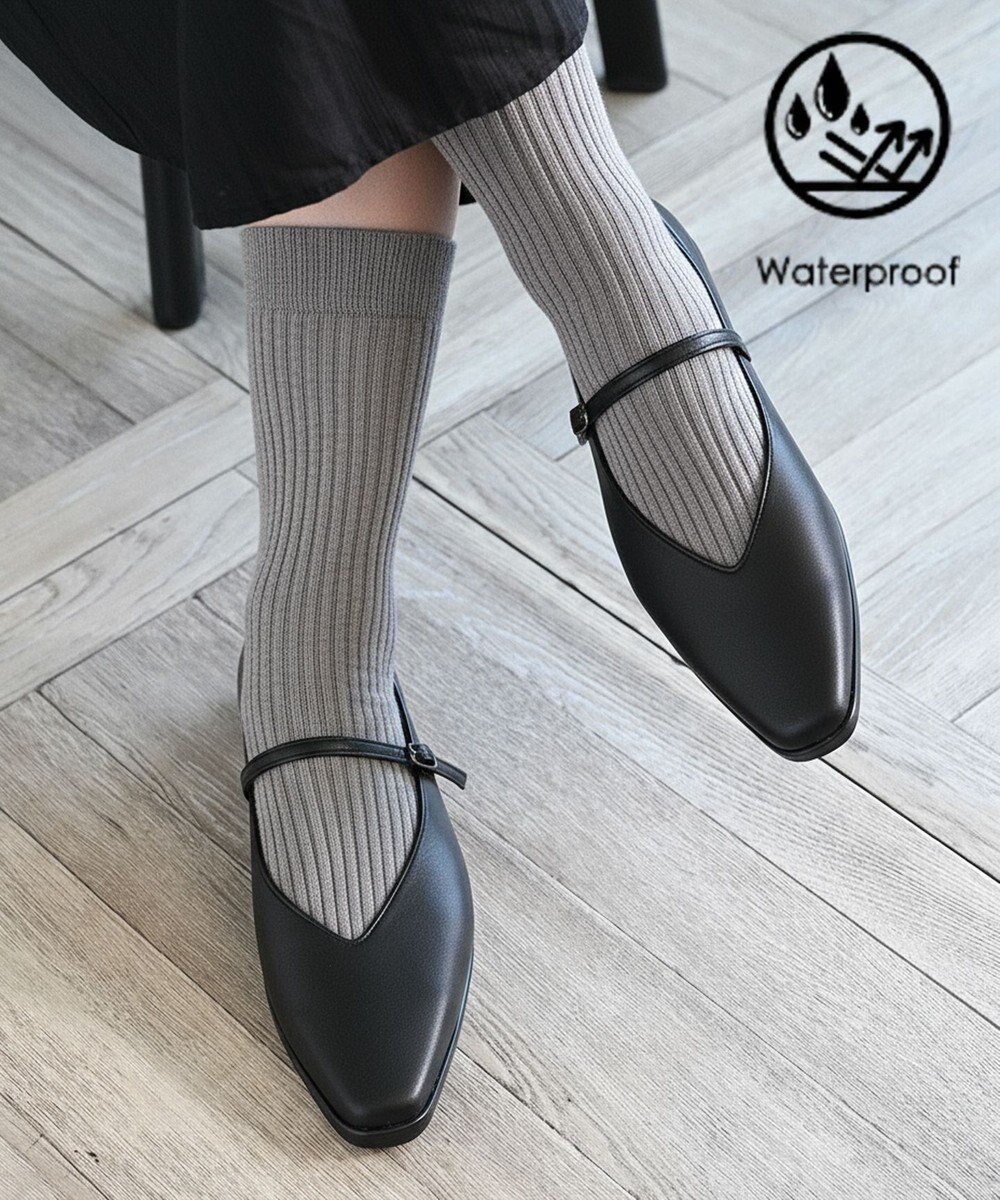 【アポム/APOM】の日本製 晴雨兼用スクエアトゥストラップシューズ15 インテリア・キッズ・メンズ・レディースファッション・服の通販 founy(ファニー) ファッション Fashion レディースファッション Fashion for Women シューズ Shoes, Footwear スマート Smart, Elegant フラット Flat, Flat Shoes ラップ Wrap, Wrap Design 日本製 Made In Japan ブラック|ID: prp329100004841991 ipo3291000000035286216