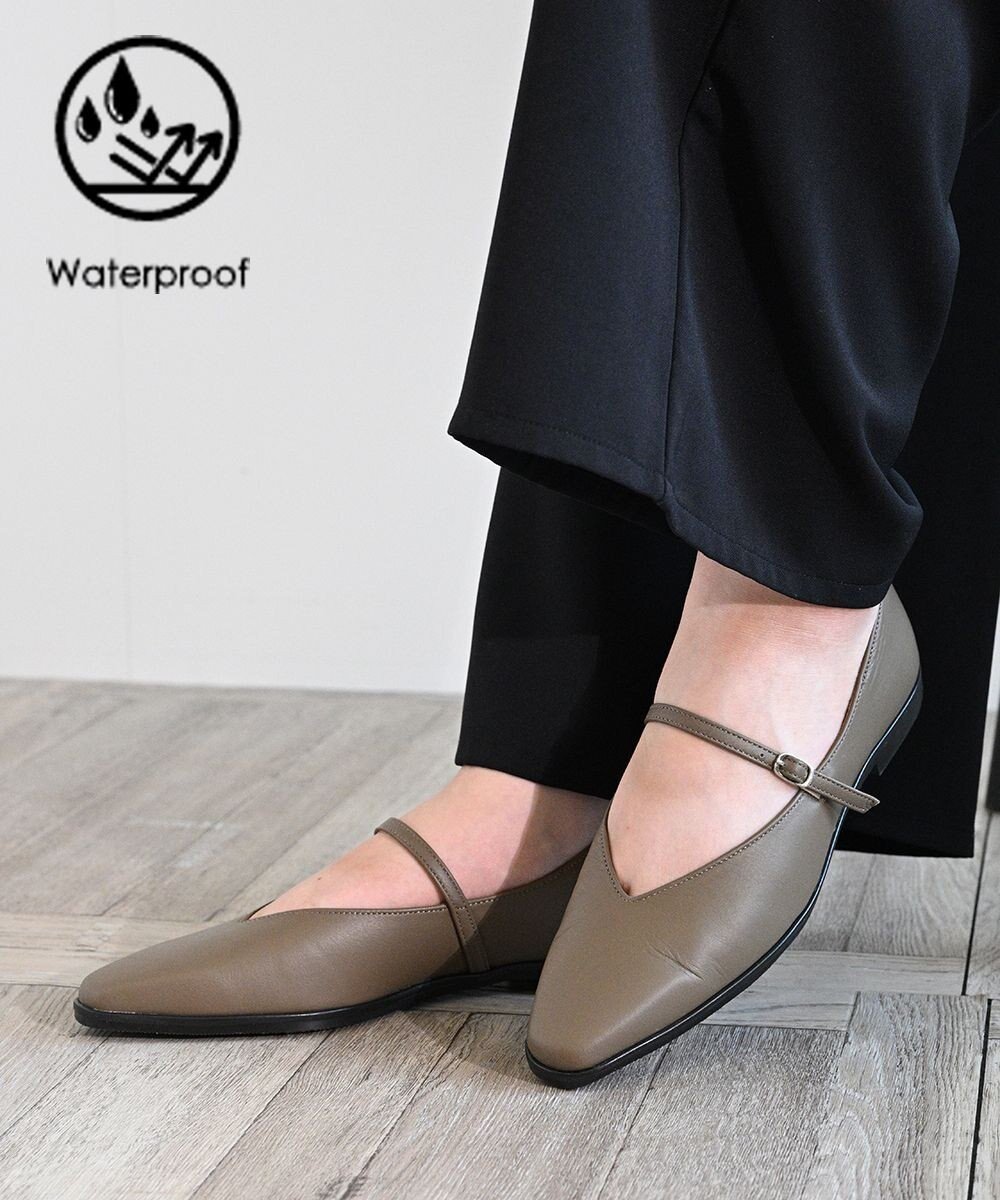 【アポム/APOM】の日本製 晴雨兼用スクエアトゥストラップシューズ15 インテリア・キッズ・メンズ・レディースファッション・服の通販 founy(ファニー) ファッション Fashion レディースファッション Fashion for Women シューズ Shoes, Footwear スマート Smart, Elegant フラット Flat, Flat Shoes ラップ Wrap, Wrap Design 日本製 Made In Japan グレージュ|ID: prp329100004841991 ipo3291000000035286218