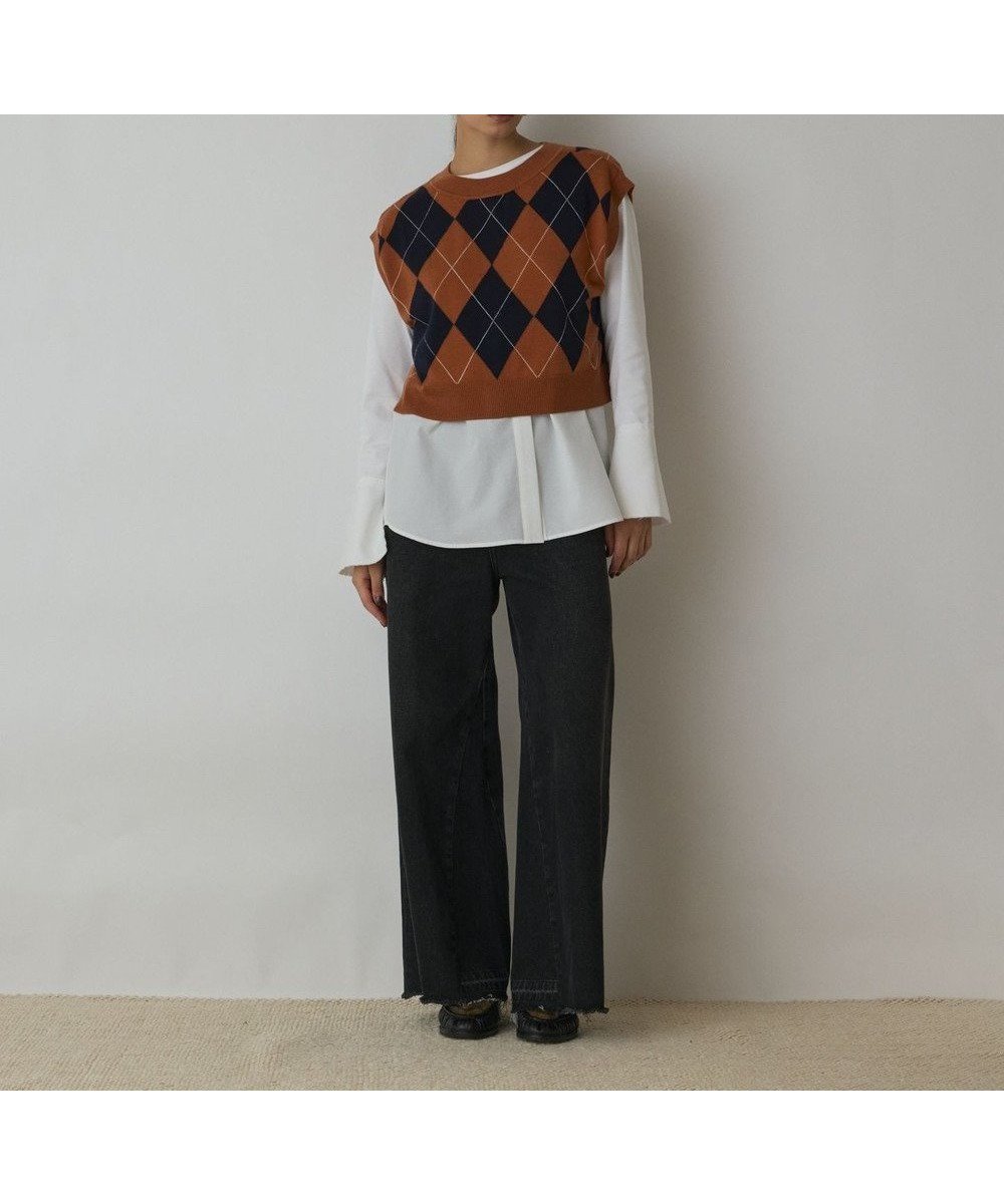 【グレース コンチネンタル/GRACE CONTINENTAL】のアーガイルニットベスト 人気、トレンドファッション・服の通販 founy(ファニー) 　ファッション　Fashion　レディースファッション　Fashion for Women　アウター　Coat / Outerwear Collection　トップス・カットソー　Cut & Sew Tops　ニット　Knit Tops & Sweaters　ベスト&ジレ / 重ね着スタイル　Vests & Gilets　クラシカル　Classical, Vintage-Inspired　ショート　Short, Short Length　トレンド　Trend, Trending Now　バランス　Balance, Style Balance　ベスト　Vest, Waistcoat　今季　This Season, Current Season　夏　Summer　秋　Autumn　A/W・秋冬　Autumn/Winter　 other-1|ID: prp329100004842017 ipo3291000000035810758