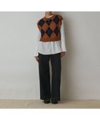 【グレース コンチネンタル/GRACE CONTINENTAL】のアーガイルニットベスト オレンジ|ID: prp329100004842017 ipo3291000000035810760