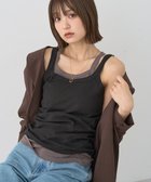 【アースミュージックアンドエコロジー/earth music&ecology】の配色レイヤードタンクトップ Black|ID: prp329100004842065 ipo3291000000036008433