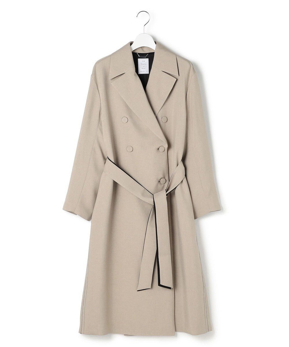 【アイシービー/iCB】の【WEB&一部店舗限定】SerikaWorsted トレンチコート インテリア・キッズ・メンズ・レディースファッション・服の通販 founy(ファニー) 　ファッション　Fashion　レディースファッション　Fashion for Women　アウター　Coat / Outerwear Collection　コート・ロングコート・ピーコート　Long Coats, Peacoats & More　レディースジャケット・軽アウター　Jackets　トレンチコート / 春秋の定番アウター　Trench Coats　シルク　Silk, 100% Silk　ジャケット　Jacket, Outerwear　スタイリッシュ　Stylish, Fashionable　スリット　Slit, Slit Detail　ドレープ　Drape, Draping Fabric　ミックス　Mix, Mixed Style　ヨーク　Yoke, Yoke Design　ランダム　Random, Irregular　ワイド　Wide, Wide Fit　A/W・秋冬　Autumn/Winter　エレガント 上品　Elegant　2025年　2025　2025-2026秋冬・A/W　Autumn/Winter 2025–26 AW25–26　ベージュカーキ系|ID: prp329100004842069 ipo3291000000035809685