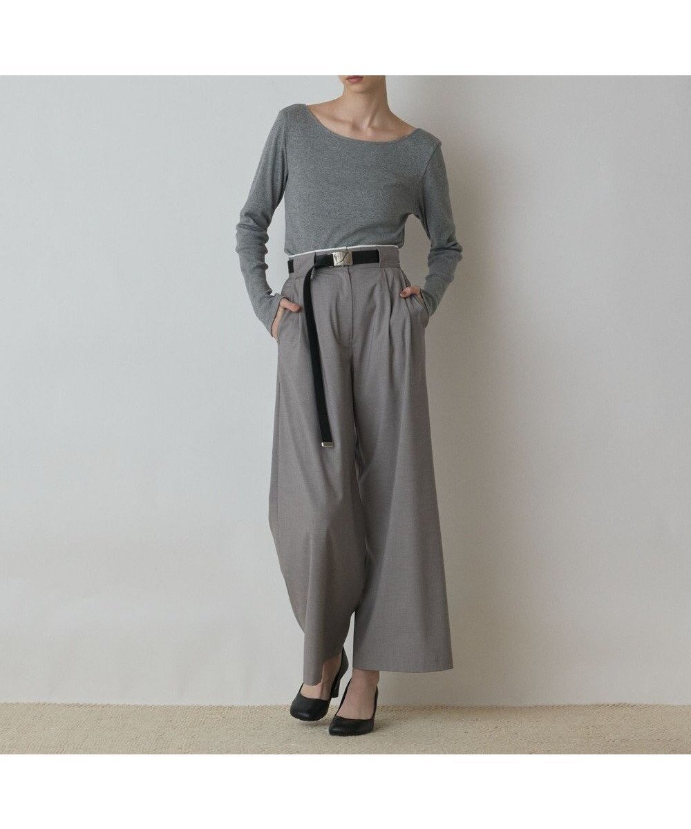 【グレース コンチネンタル/GRACE CONTINENTAL】のタックワイドパンツ インテリア・キッズ・メンズ・レディースファッション・服の通販 founy(ファニー) 　ファッション　Fashion　レディースファッション　Fashion for Women　パンツ　Pants & Trousers　おすすめ　Recommended / Our Picks　シンプル　Simple, Minimal　スーツ　Suit, Formalwear　セットアップ　Set-Up, Coordinated Outfit　トレンド　Trend, Trending Now　ワイド　Wide, Wide Fit　グレー|ID: prp329100004842079 ipo3291000000035463429