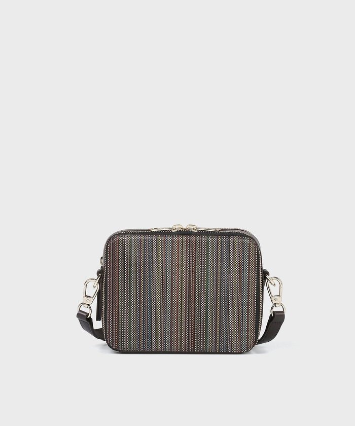 【ポール スミス/Paul Smith】のコーテッドキャンバス ショルダーバッグ インテリア・キッズ・メンズ・レディースファッション・服の通販 founy(ファニー) https://founy.com/ ファッション Fashion レディースファッション Fashion for Women バッグ Bags キャンバス Canvas, Canvas Fabric コーティング Coating, Coated Finish 軽量 Lightweight, Ultra Light シンプル Simple, Minimal ストライプ Stripe, Striped Pattern チェック Check, Plaid, Tartan プリント Print, Printed Pattern エレガント 上品 Elegant |ID: prp329100004842133 ipo3291000000035811093