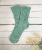 【ティアクラッセ/Tiaclasse】のケーブル柄編みソックス ミント|ID: prp329100004842135 ipo3291000000035811157