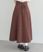 【アースミュージックアンドエコロジー/earth music&ecology】のバックレースアップチェックスカート Bordeaux|ID: prp329100004842166 ipo3291000000035523713