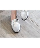 【アポム/APOM】の本革ペニーローファー 25 シルバー|ID: prp329100004842175 ipo3291000000035626417