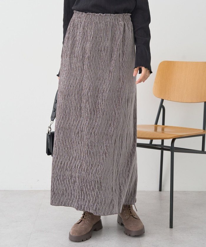 【アースミュージックアンドエコロジー/earth music&ecology】のシャイニーベロアスカート インテリア・キッズ・メンズ・レディースファッション・服の通販 founy(ファニー) https://founy.com/ ファッション Fashion レディースファッション Fashion for Women スカート Skirts スリット Slit, Slit Detail ベロア Velour, Soft Velvet ポケット Pocket, Pocket Detail エレガント 上品 Elegant A/W・秋冬 Autumn/Winter |ID: prp329100004842184 ipo3291000000035811380