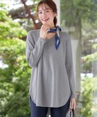 【ティアクラッセ/Tiaclasse】の【安田美沙子さん着用・新色追加・洗える】ラウンドヘムニットチュニック グレー|ID: prp329100004842190 ipo3291000000035929056