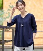 【ティアクラッセ/Tiaclasse】の【安田美沙子さん着用・新色追加・洗える】ラウンドヘムニットチュニック ネイビー|ID: prp329100004842190 ipo3291000000035929058