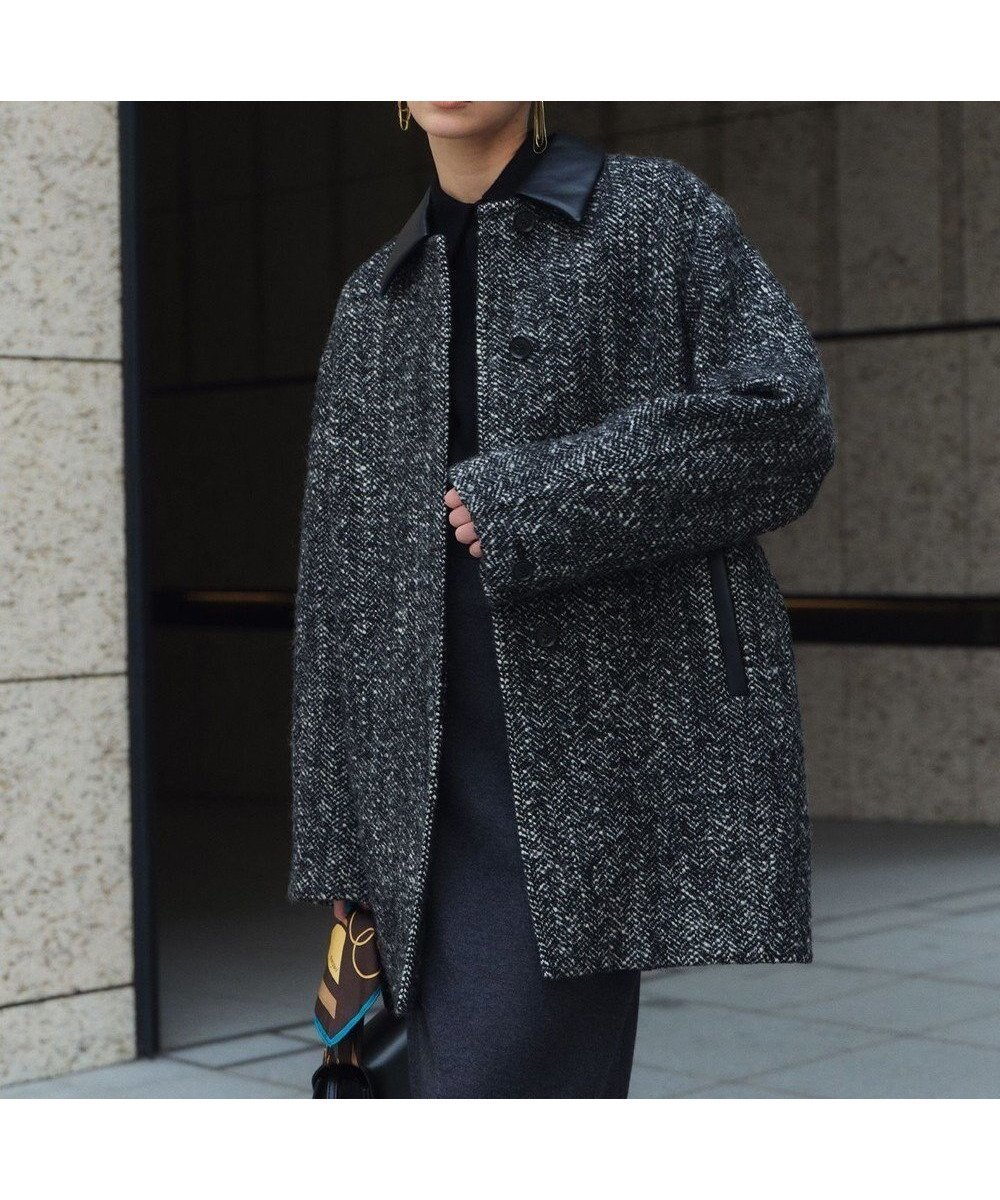 【ベイジ,/BEIGE,】のROBY / フェイクレザーツイードコート インテリア・キッズ・メンズ・レディースファッション・服の通販 founy(ファニー) ファッション Fashion レディースファッション Fashion for Women アウター Coat / Outerwear Collection コート・ロングコート・ピーコート Long Coats, Peacoats & More レディースジャケット・軽アウター Jackets イタリア Italy ジャケット Jacket, Outerwear ダウン Down, Puffer ツイード Twill, Twill Weave デニム Denim, Jeans Material ネップ Nepp, Slub Yarn フェイクレザー Faux Leather, PU Leather ポケット Pocket, Pocket Detail ミックス Mix, Mixed Style リュクス Luxury, Elegant, High-End, Chic エレガント 上品 Elegant A/W・秋冬 Autumn/Winter Monotone|ID: prp329100004842193 ipo3291000000035615165