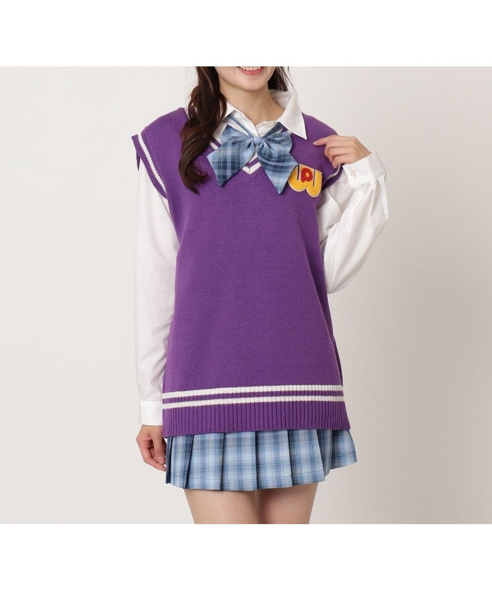 【ウィゴー/WEGO】の【SCHOOLITEM】ワールドペガサスコラボベスト インテリア・キッズ・メンズ・レディースファッション・服の通販 founy(ファニー) 　ファッション　Fashion　レディースファッション　Fashion for Women　アウター　Coat / Outerwear Collection　トップス・カットソー　Cut & Sew Tops　ベスト&ジレ / 重ね着スタイル　Vests & Gilets　スマホ　Smartphone, Mobile Device　人気　Popular, Best Seller　ベスト　Vest, Waistcoat　ワンポイント　One Point, Statement Accent　A/W・秋冬　Autumn/Winter　パープル|ID: prp329100004842210 ipo3291000000035811856