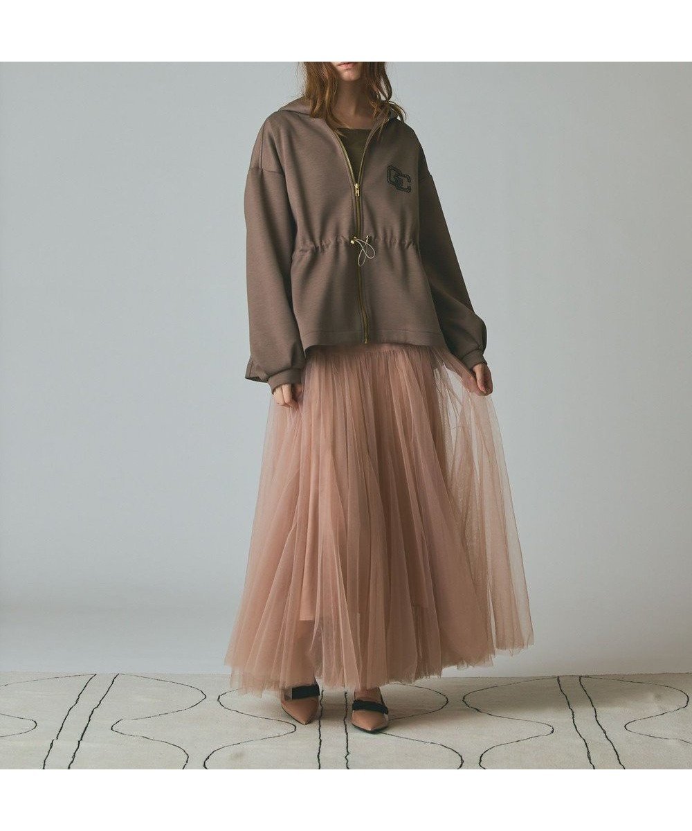 【グレース コンチネンタル/GRACE CONTINENTAL】のチュールボリュームスカート 人気、トレンドファッション・服の通販 founy(ファニー) 　ファッション　Fashion　レディースファッション　Fashion for Women　スカート　Skirts　スニーカー　Sneakers, Trainers　チュール　Tulip, Tulip Motif　ブルゾン　Blouson, Bomber Jacket　リュクス　Luxury, Elegant, High-End, Chic　リラックス　Relax, Relaxed Fit　ロング　Long, Long-Length　A/W・秋冬　Autumn/Winter　 other-1|ID: prp329100004842213 ipo3291000000035812855