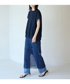 【アンフィーロ 自由区/UNFILO】のエンブロイダリー レーススカート ネイビー|ID: prp329100004842224 ipo3291000000035712761