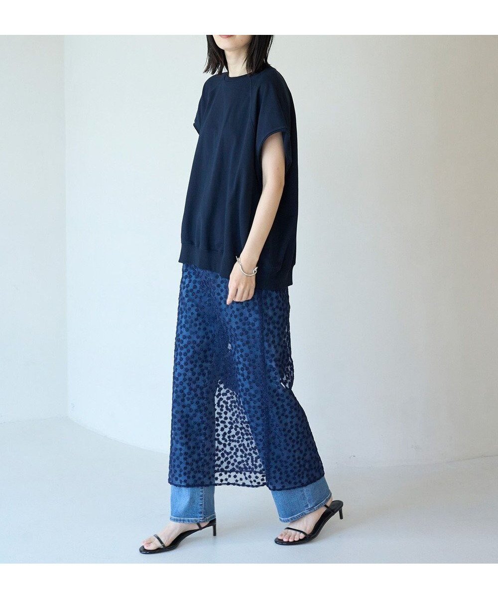 【アンフィーロ 自由区/UNFILO】のエンブロイダリー レーススカート インテリア・キッズ・メンズ・レディースファッション・服の通販 founy(ファニー) 　ファッション　Fashion　レディースファッション　Fashion for Women　スカート　Skirts　エンブロイダリー　Embroidery Design　スリット　Slit, Slit Detail　トレンド　Trend, Trending Now　ペチコート　Petticoat, Underskirt　モチーフ　Motif, Design Theme　レース　Lace, Lace Fabric　A/W・秋冬　Autumn/Winter　新作・新入荷　New Arrivals / New In　ネイビー|ID: prp329100004842224 ipo3291000000035712761