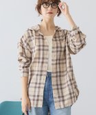 【アメリカンホリック/AMERICAN HOLIC】のチェックフードシャツ Beige|ID: prp329100004842285 ipo3291000000035773420