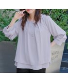 【ティアクラッセ/Tiaclasse】のつまみタック袖レイヤードブラウス ライトグレー|ID: prp329100004842288 ipo3291000000035575426