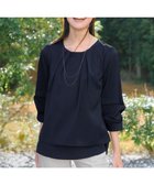 【ティアクラッセ/Tiaclasse】のつまみタック袖レイヤードブラウス ネイビー|ID: prp329100004842288 ipo3291000000035575430