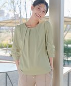 【ティアクラッセ/Tiaclasse】のつまみタック袖レイヤードブラウス ミント|ID: prp329100004842288 ipo3291000000035940743