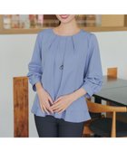 【ティアクラッセ/Tiaclasse】のつまみタック袖レイヤードブラウス ブルー|ID: prp329100004842288 ipo3291000000035940747