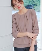 【ティアクラッセ/Tiaclasse】のつまみタック袖レイヤードブラウス ピンクモカ|ID: prp329100004842288 ipo3291000000035940749