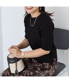 【アメリカンホリック/AMERICAN HOLIC】のケーブル5分袖ニットプルオーバー Black|ID: prp329100004842289 ipo3291000000035835110