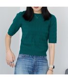 【アメリカンホリック/AMERICAN HOLIC】のケーブル5分袖ニットプルオーバー Green|ID: prp329100004842289 ipo3291000000035835118